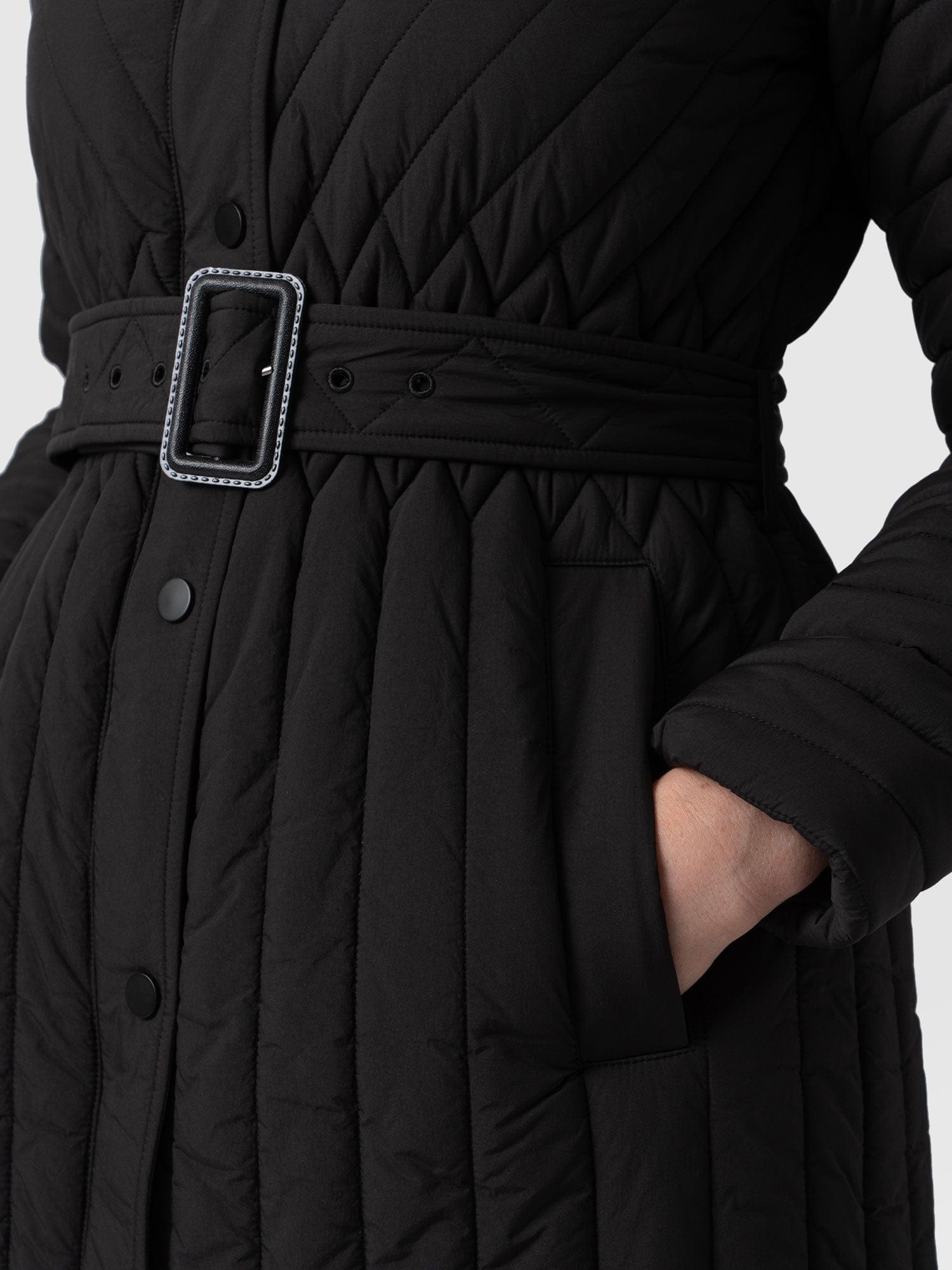 Kelson Quilted Coat Black - Women's Coats | Saint + Sofia® EU